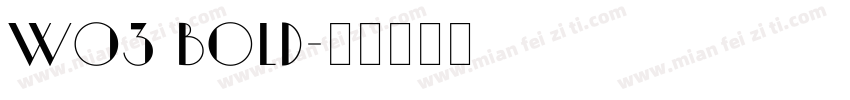 W03 Bold字体转换